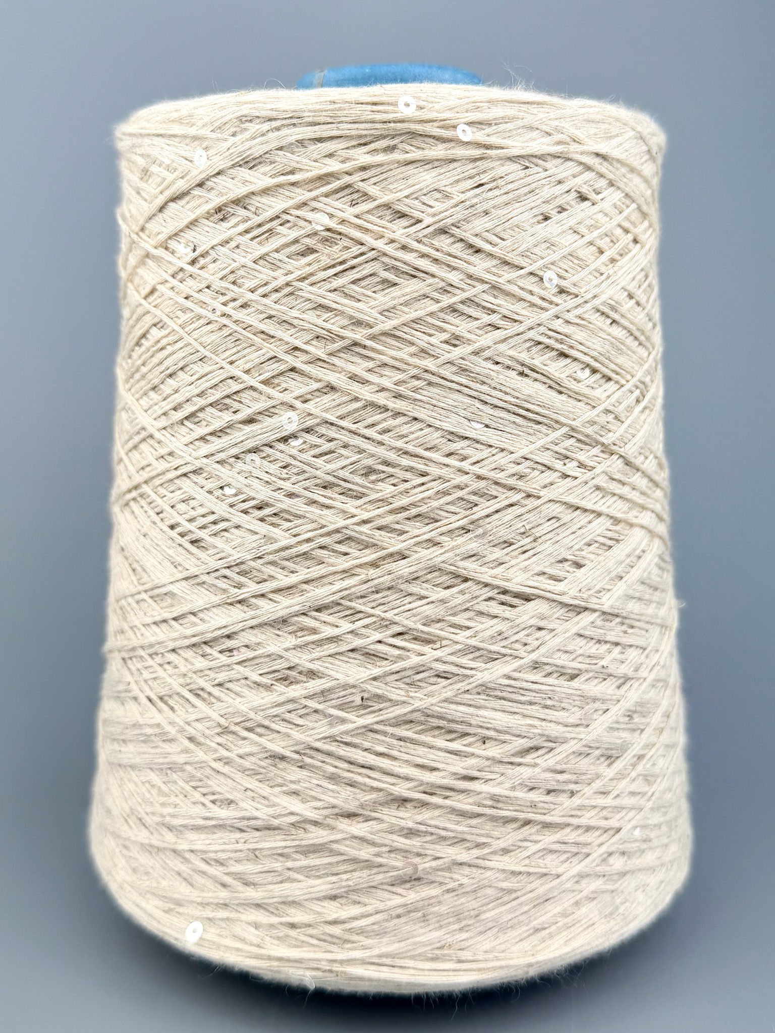 G&G Filati Amazzonia Nm 4500 – Garn aus Baumwolle und Leinen mit Pailletten col. Natur foto 2